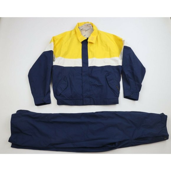 Vintage 90s Streetwear Medium Waterproof Goretex 2 Piece Rain Suit Jacket Pants - Picture 1 of 12